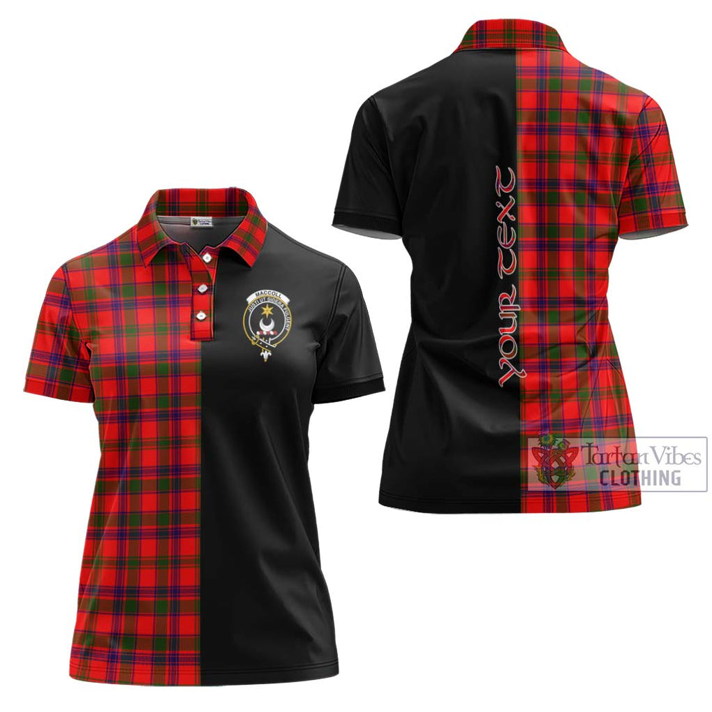 MacColl Modern Tartan Women's Polo Shirt with Family Crest and Half Of Me Style Women - Tartanvibesclothing Shop