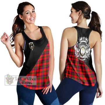 MacColl Modern Tartan Women's Racerback Tanks with Family Crest and Military Logo Style