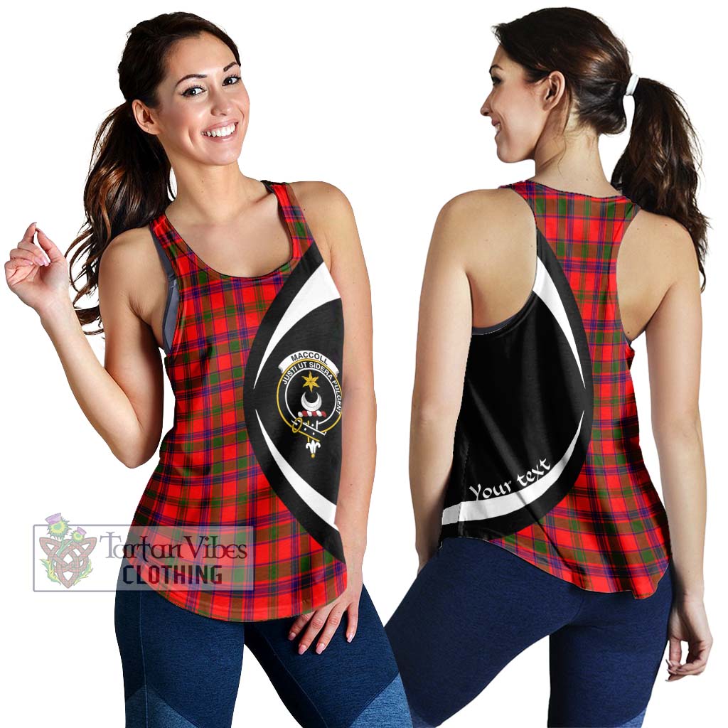 MacColl Modern Tartan Women's Racerback Tanks with Family Crest Circle Style 4XL - Tartan Vibes Clothing