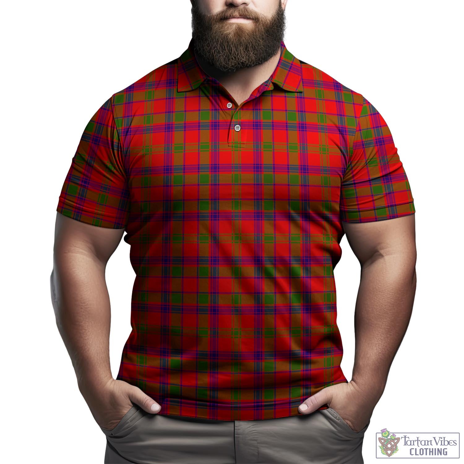 Tartan Vibes Clothing MacColl Modern Tartan Mens Polo Shirt