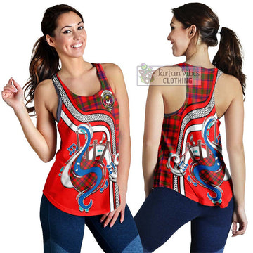 MacColl Modern Tartan Women's Racerback Tanks with Epic Bagpipe Style