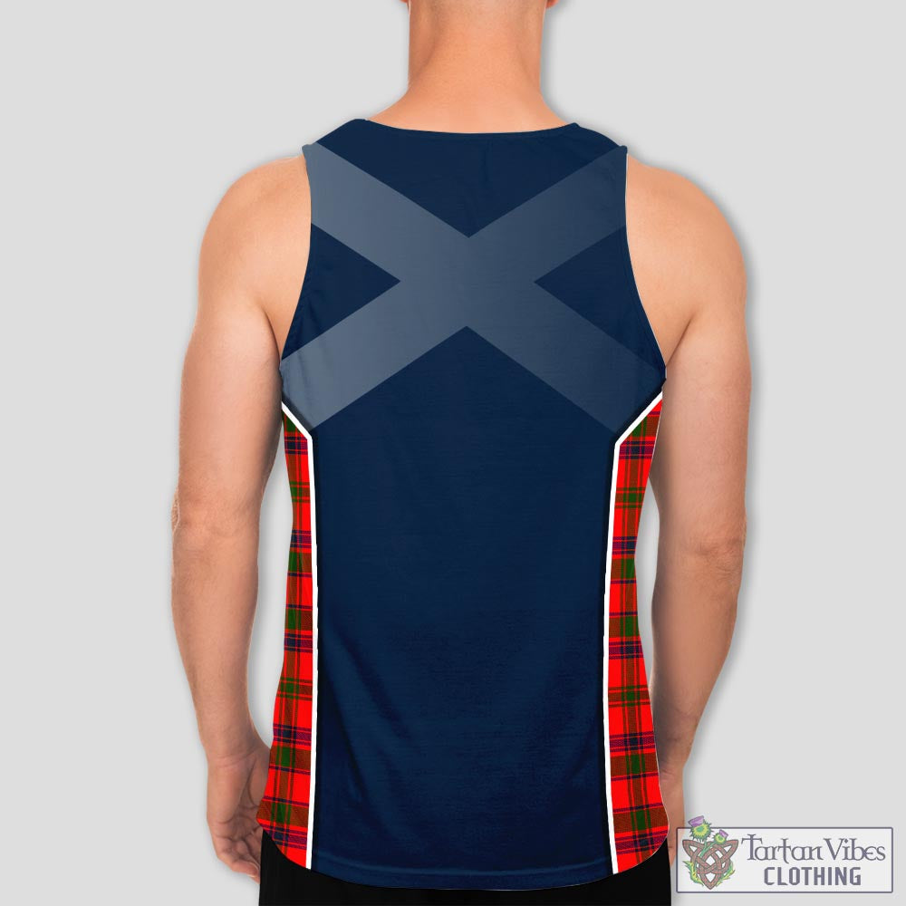 Tartan Vibes Clothing MacColl Modern Tartan Men's Tanks Top with Family Crest and Scottish Thistle Vibes Sport Style