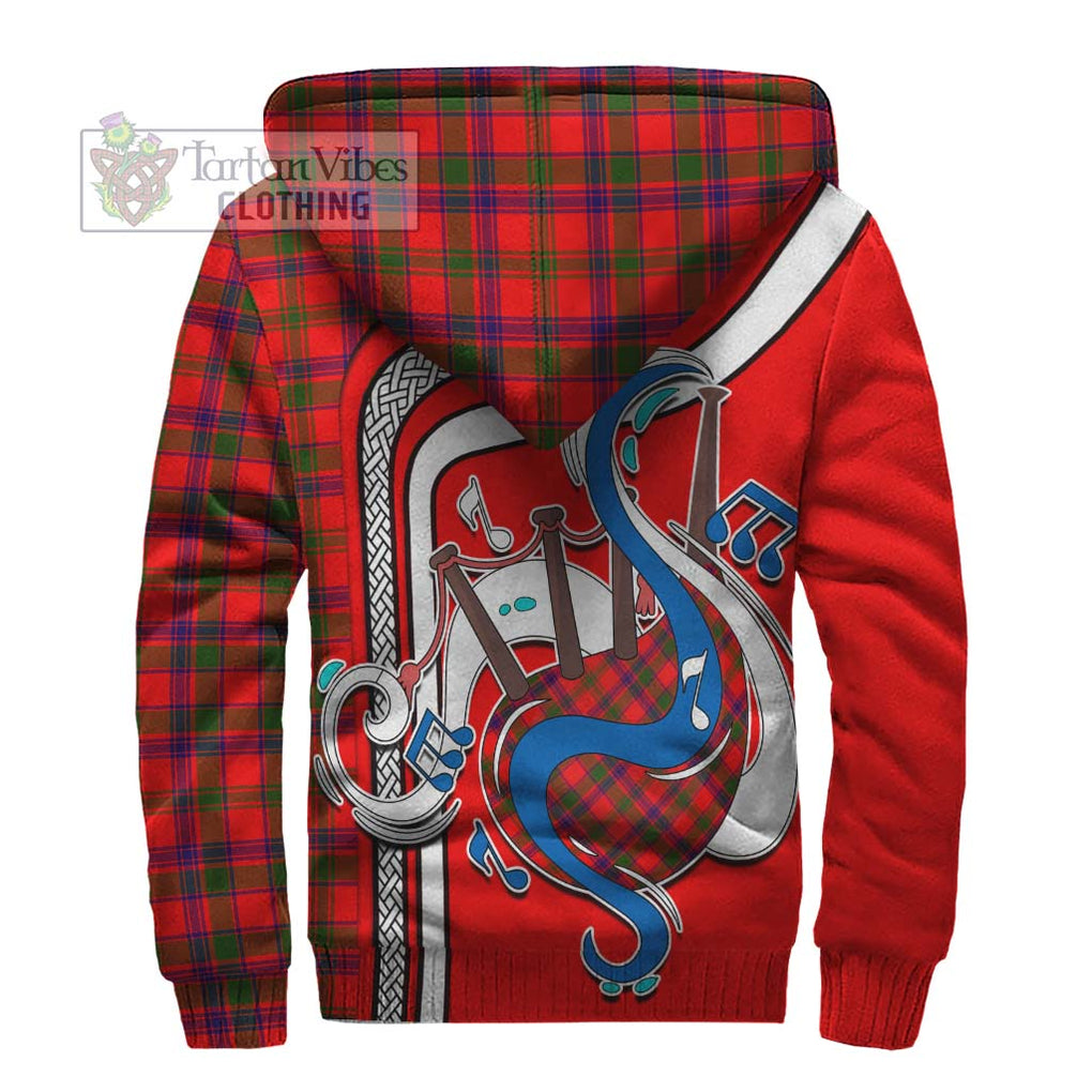 MacColl Modern Tartan Sherpa Hoodie with Epic Bagpipe Style - Tartanvibesclothing Shop