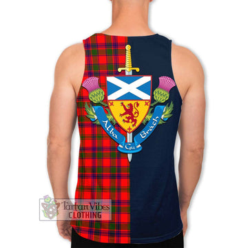 MacColl Modern Tartan Men's Tank Top Alba with Scottish Lion Royal Arm Half Style