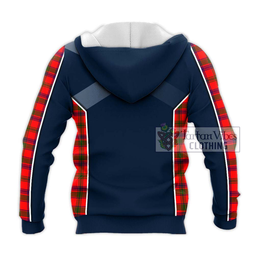 MacColl Modern Tartan Knitted Hoodie with Family Crest and Lion Rampant Vibes Sport Style - Tartan Vibes Clothing