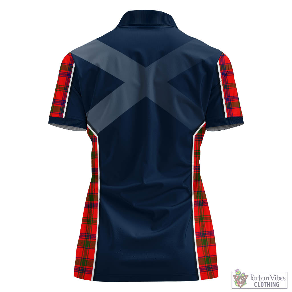 Tartan Vibes Clothing MacColl Modern Tartan Women's Polo Shirt with Family Crest and Scottish Thistle Vibes Sport Style