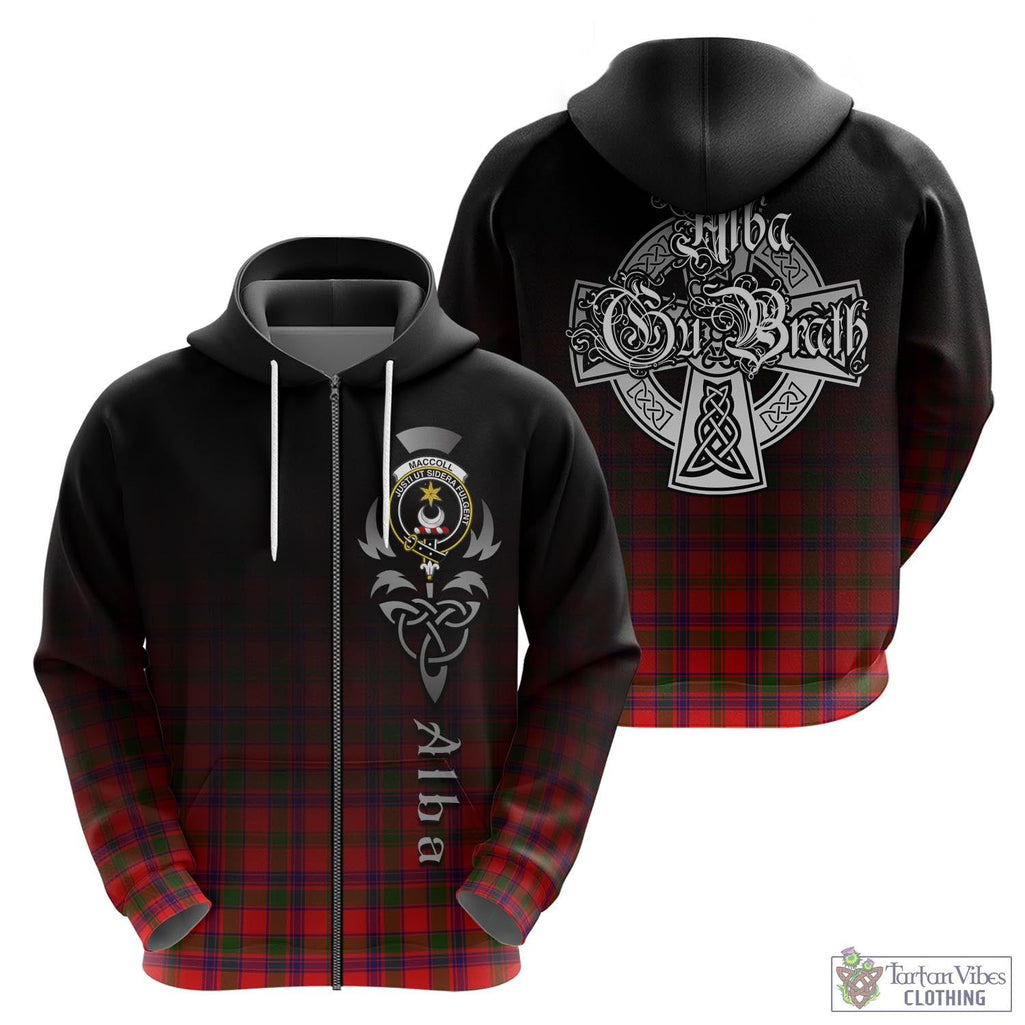 Tartan Vibes Clothing MacColl Modern Tartan Hoodie Featuring Alba Gu Brath Family Crest Celtic Inspired