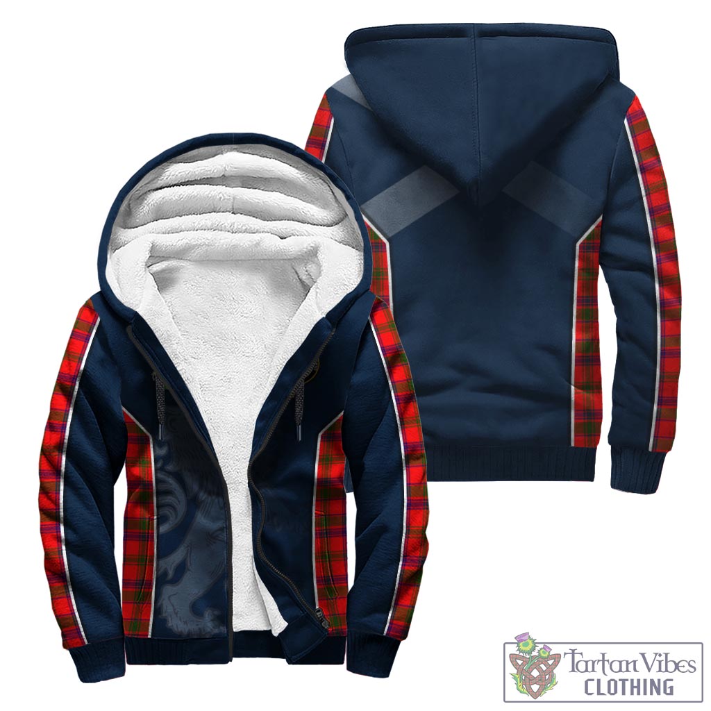 Tartan Vibes Clothing MacColl Modern Tartan Sherpa Hoodie with Family Crest and Lion Rampant Vibes Sport Style