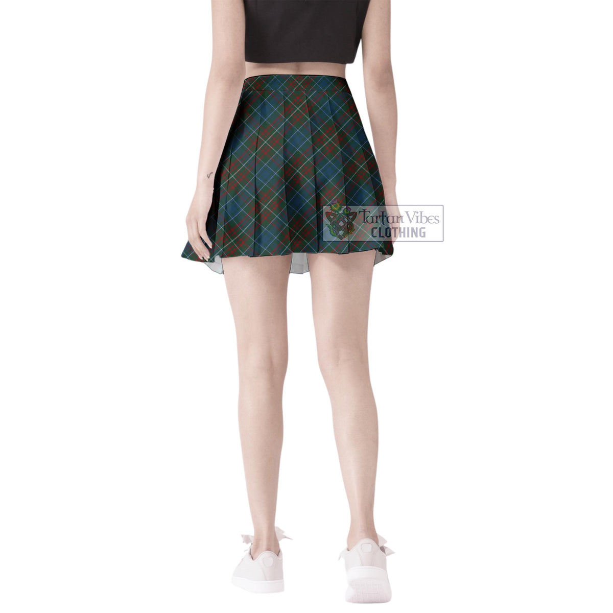 MacConnell (McConnell) Tartan Women's Plated Mini Skirt Cross Style - Tartan Vibes Clothing