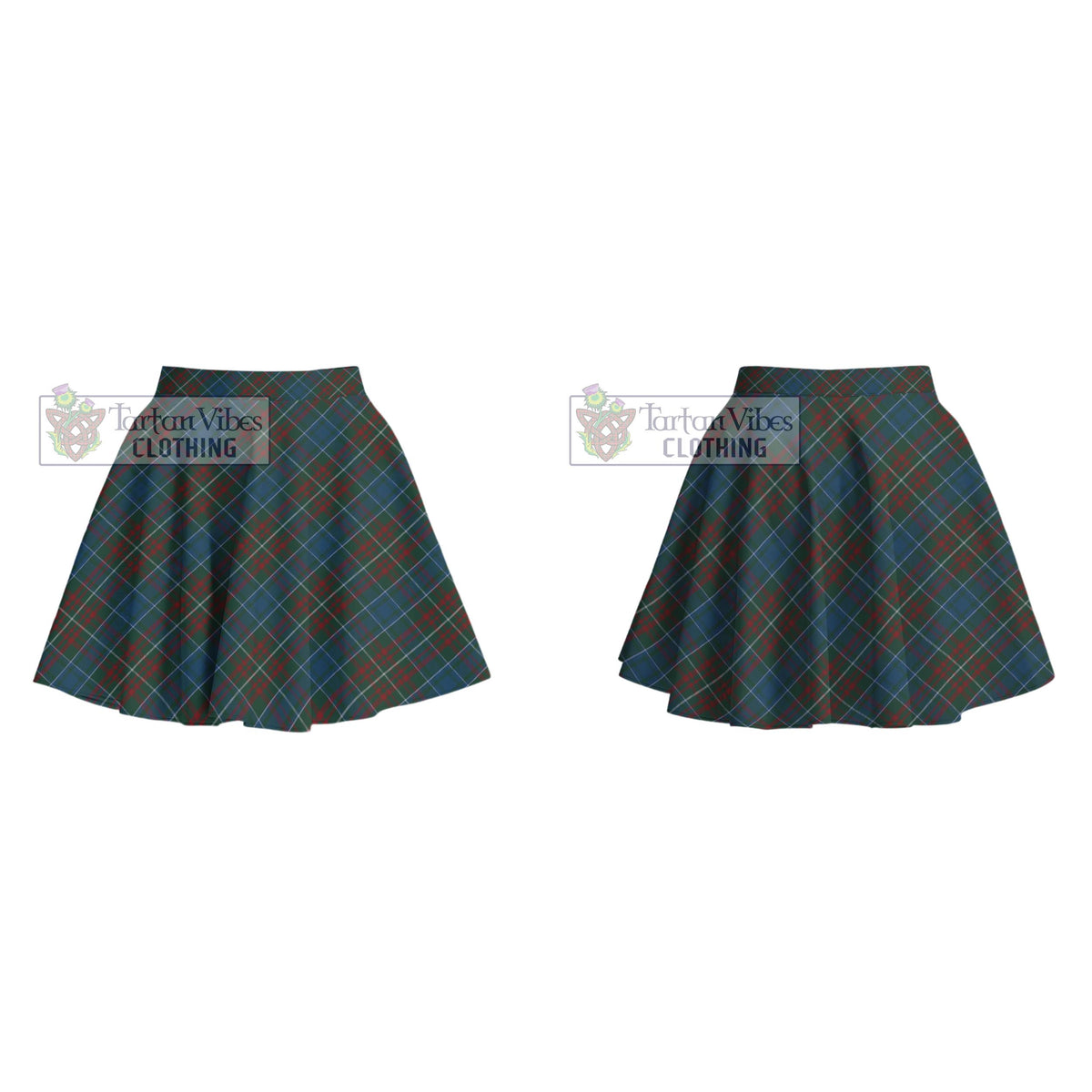MacConnell (McConnell) Tartan Women's Plated Mini Skirt Cross Style - Tartan Vibes Clothing