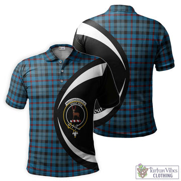 MacCorquodale (McCorquodale) Tartan Men's Polo Shirt with Family Crest Circle Style