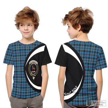 MacCorquodale (McCorquodale) Tartan Kid T-Shirt with Family Crest Circle Style