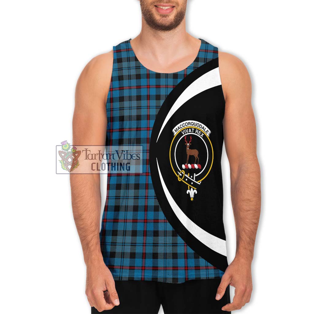 MacCorquodale (McCorquodale) Tartan Men's Tank Top with Family Crest Circle Style Men - Tartan Vibes Clothing