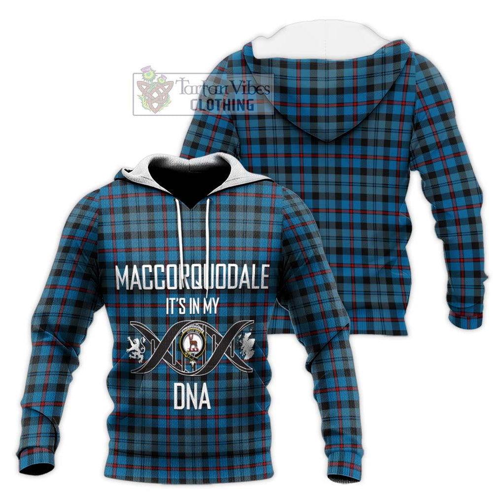 MacCorquodale (McCorquodale) Tartan Knitted Hoodie with Family Crest DNA In Me Style Unisex Knitted Pullover Hoodie - Tartanvibesclothing Shop