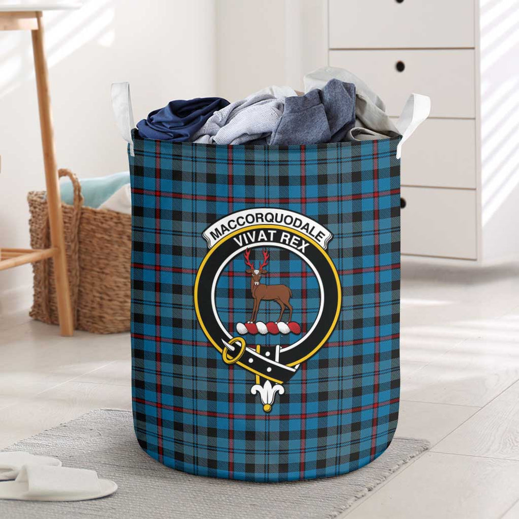 MacCorquodale (McCorquodale) Tartan Laundry Basket with Family Crest One Size - Tartanvibesclothing Shop