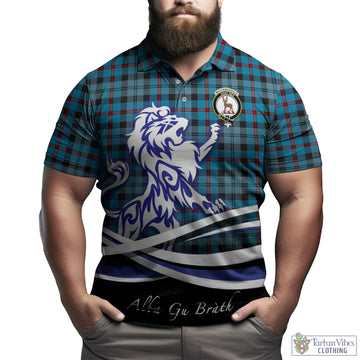 MacCorquodale (McCorquodale) Tartan Polo Shirt with Alba Gu Brath Regal Lion Emblem