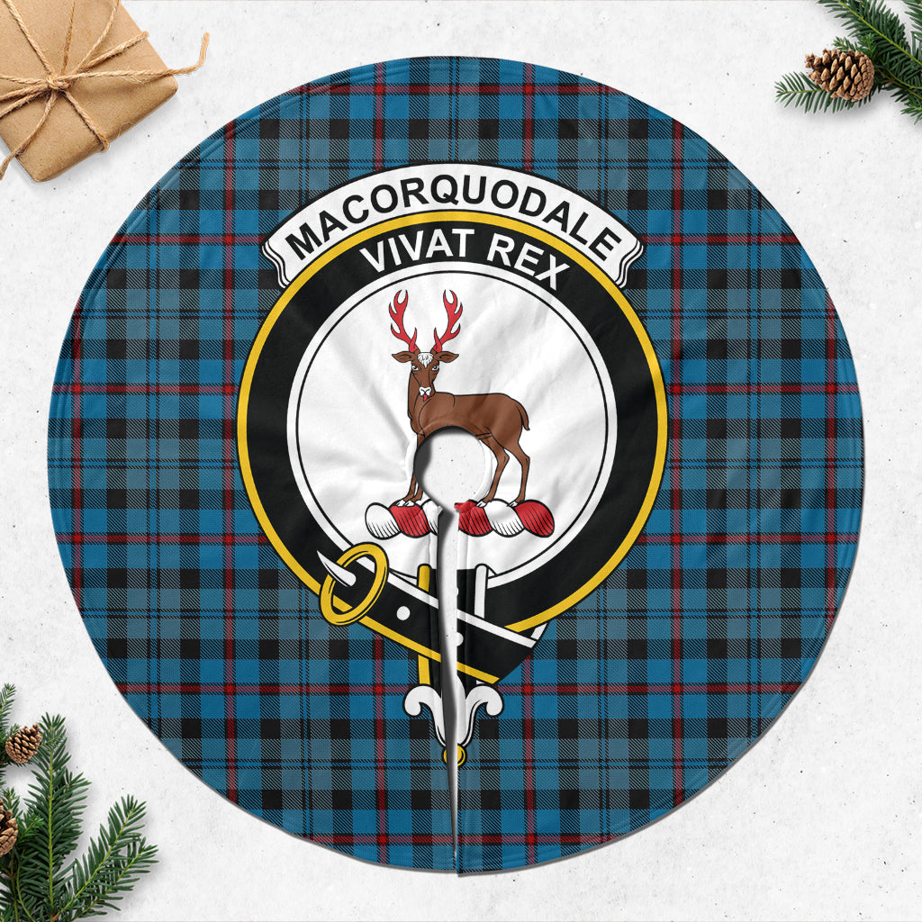 MacCorquodale Tartan Christmas Tree Skirt with Family Crest - Tartanvibesclothing