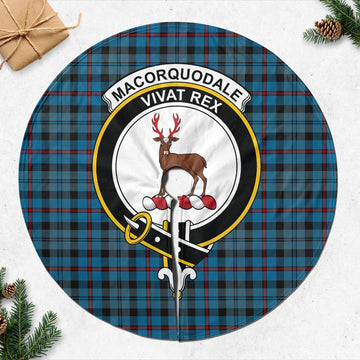 MacCorquodale (McCorquodale) Tartan Christmas Tree Skirt with Family Crest