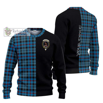 MacCorquodale (McCorquodale) Tartan Ugly Sweater with Family Crest and Half Of Me Style