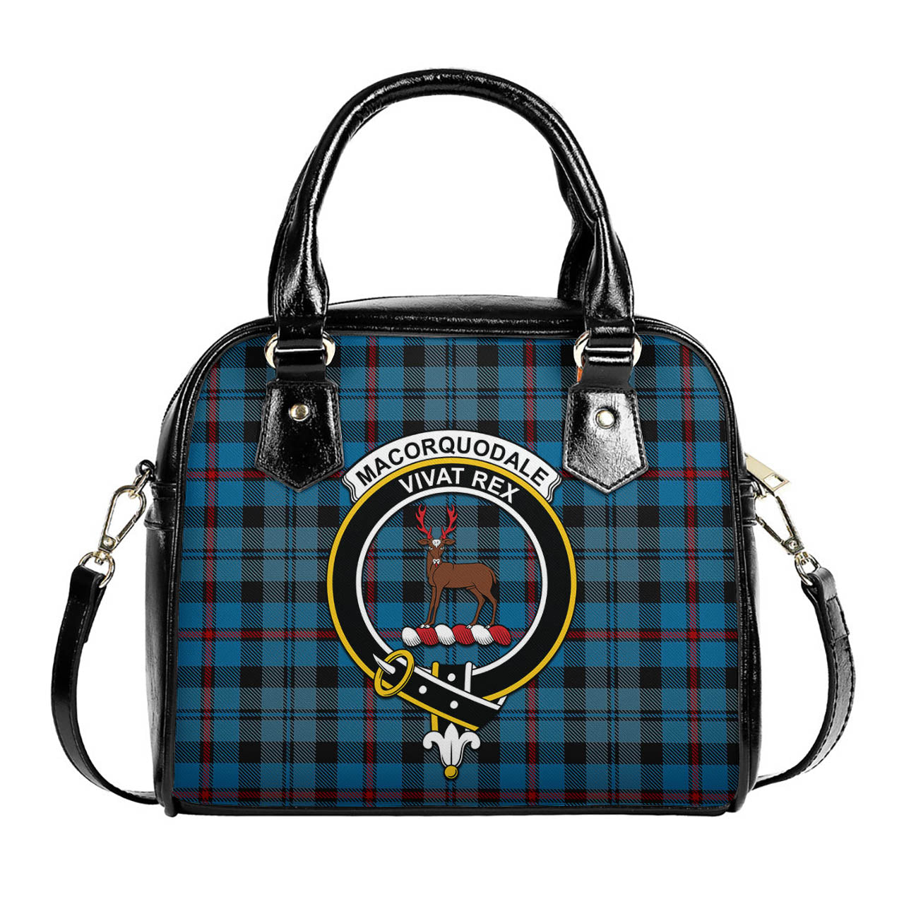 MacCorquodale Tartan Shoulder Handbags with Family Crest One Size 6*25*22 cm - Tartanvibesclothing