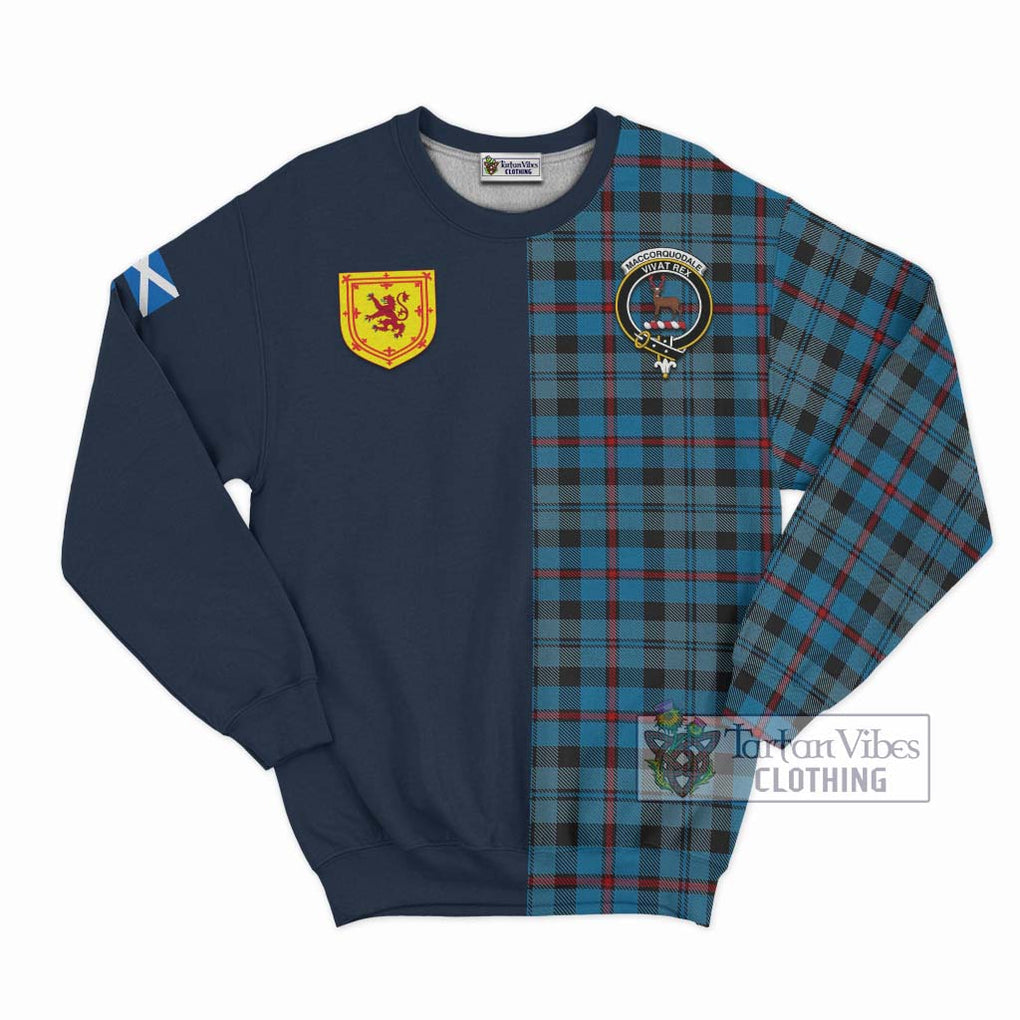 Tartan Vibes Clothing MacCorquodale Tartan Sweatshirt with Scottish Lion Royal Arm Half Style