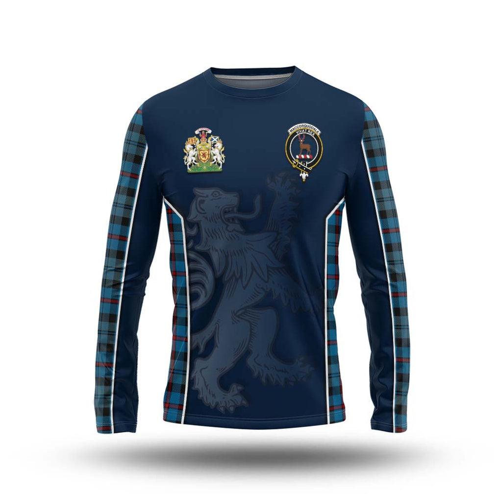 MacCorquodale (McCorquodale) Tartan Long Sleeve T-Shirt with Family Crest and Lion Rampant Vibes Sport Style Unisex - Tartan Vibes Clothing