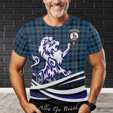 MacCorquodale (McCorquodale) Tartan T-Shirt with Alba Gu Brath Regal Lion Emblem