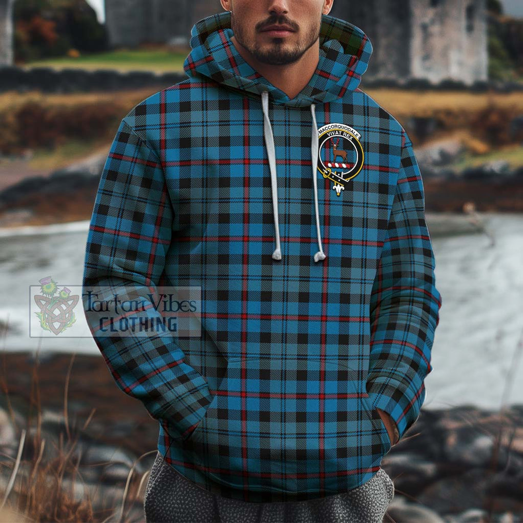 MacCorquodale (McCorquodale) Tartan Cotton Hoodie with Family Crest Pullover Hoodie XS - Tartan Vibes Clothing