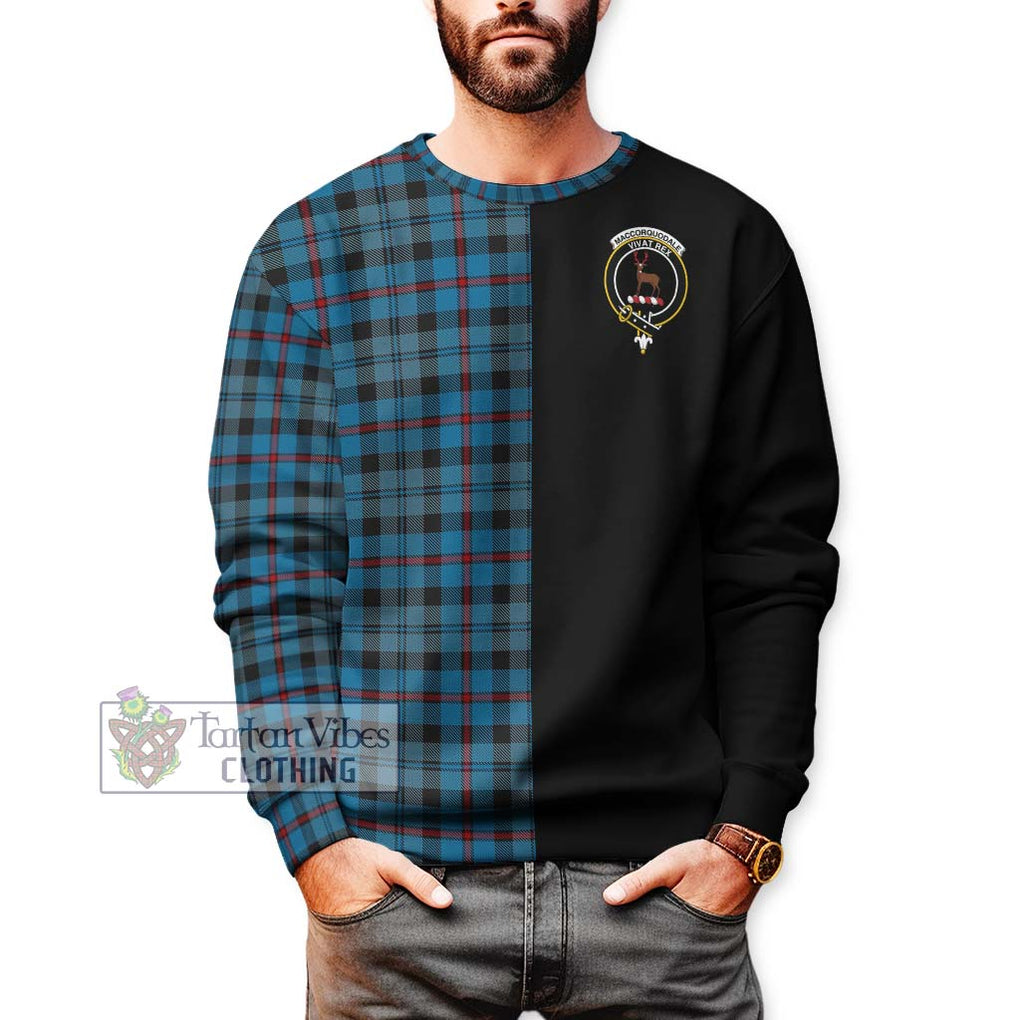 MacCorquodale (McCorquodale) Tartan Sweatshirt with Family Crest and Half Of Me Style Unisex - Tartanvibesclothing Shop