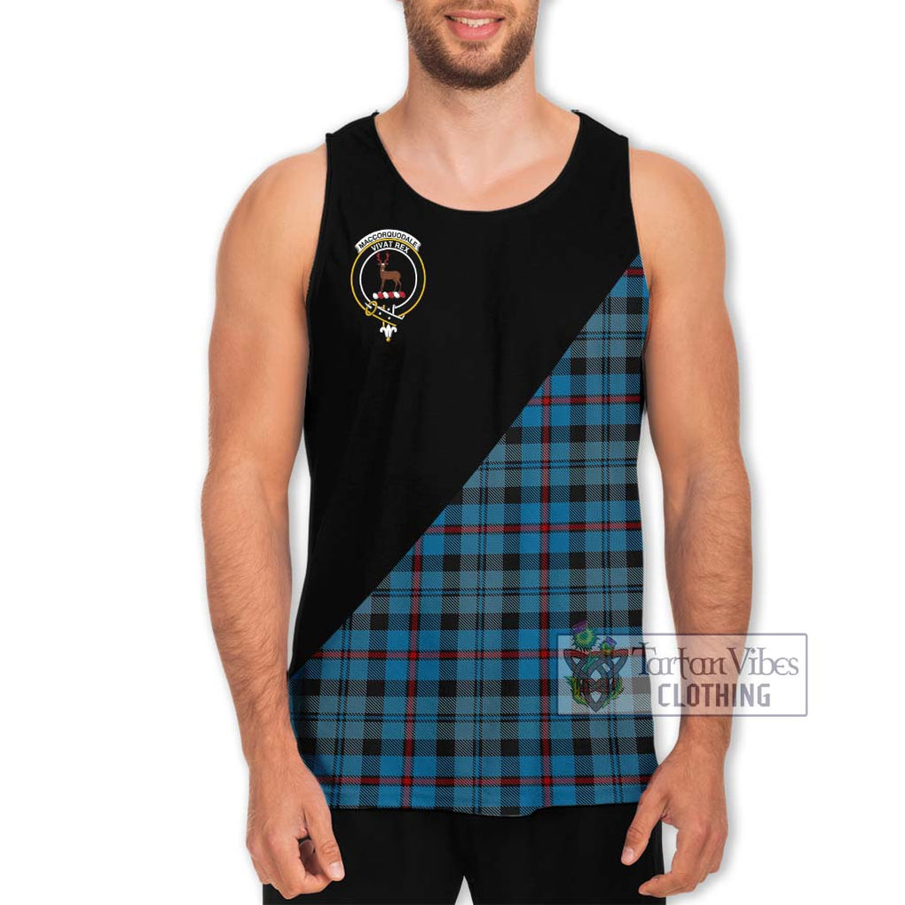 MacCorquodale (McCorquodale) Tartan Men's Tank Top with Family Crest and Military Logo Style Men - Tartanvibesclothing Shop