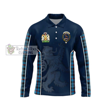 MacCorquodale (McCorquodale) Tartan Long Sleeve Polo Shirt with Family Crest and Lion Rampant Vibes Sport Style