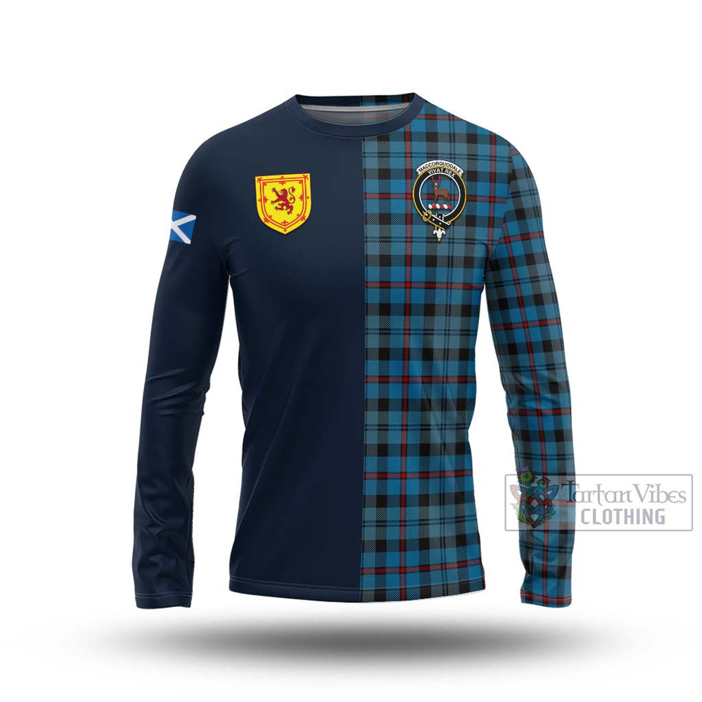 Tartan Vibes Clothing MacCorquodale Tartan Long Sleeve T-Shirt with Scottish Lion Royal Arm Half Style