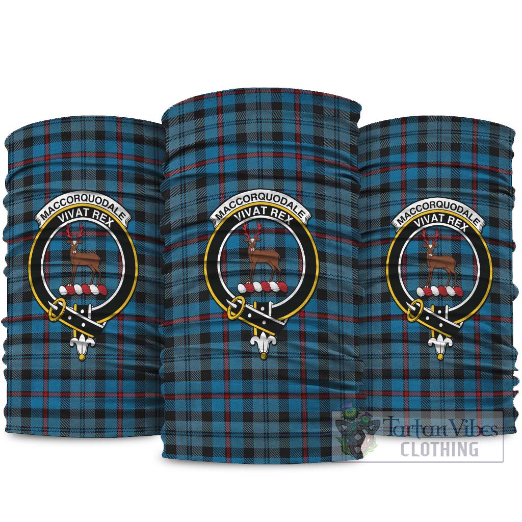 MacCorquodale Tartan Neck Gaiters, Tartan Bandanas, Tartan Head Band with Family Crest