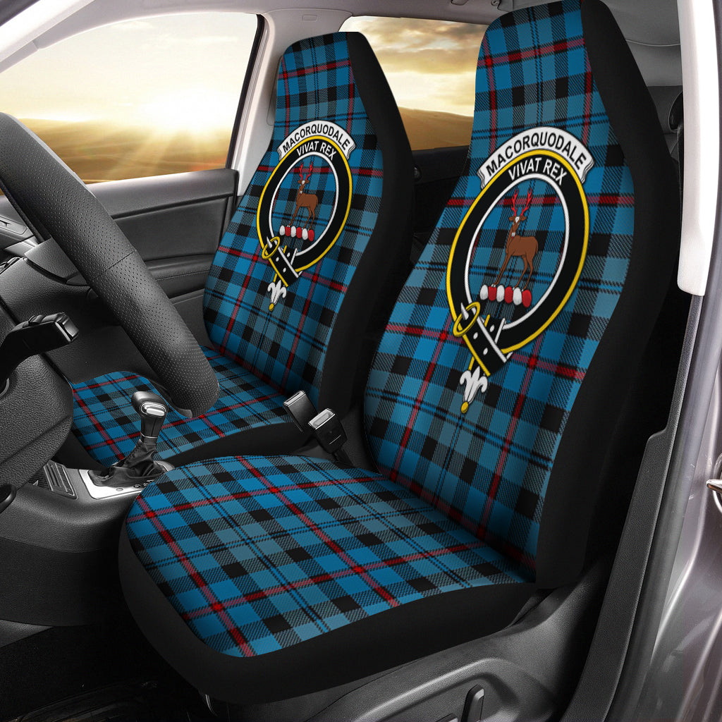 MacCorquodale Tartan Car Seat Cover with Family Crest One Size - Tartanvibesclothing