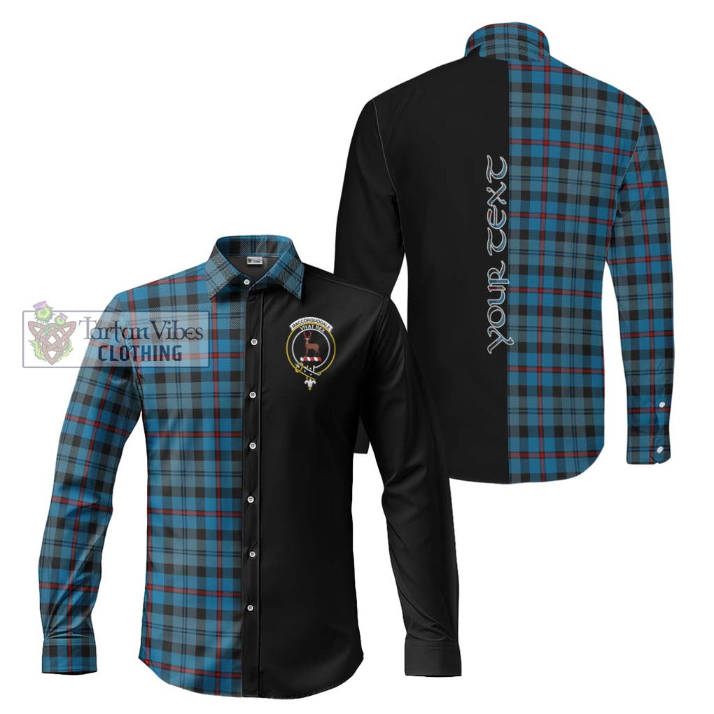 MacCorquodale (McCorquodale) Tartan Long Sleeve Button Shirt with Family Crest and Half Of Me Style Men's Shirt S - Tartanvibesclothing Shop