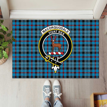 MacCorquodale (McCorquodale) Tartan Door Mat with Family Crest