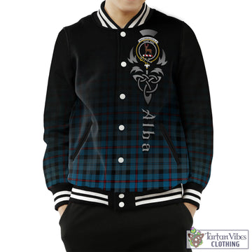 MacCorquodale (McCorquodale) Tartan Baseball Jacket Featuring Alba Gu Brath Family Crest Celtic Inspired