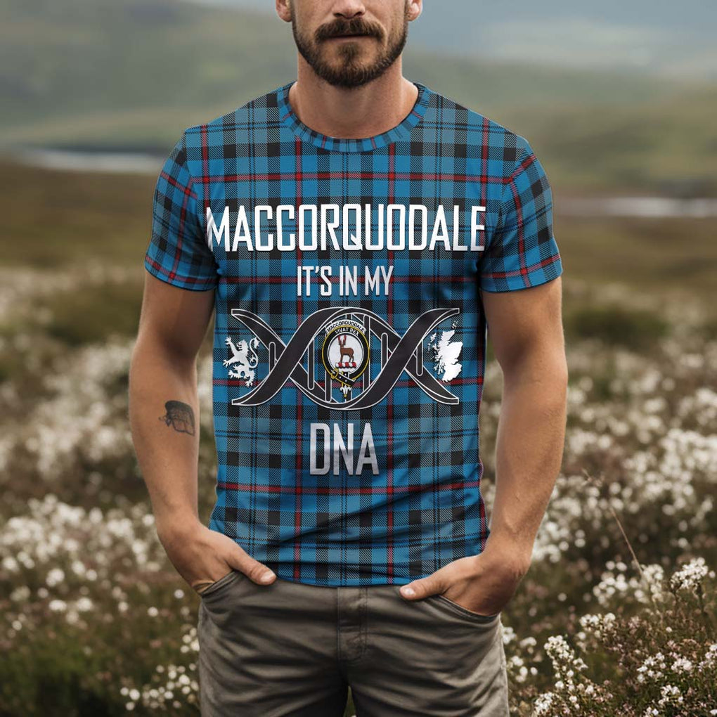 MacCorquodale (McCorquodale) Tartan T-Shirt with Family Crest DNA In Me Style Kid's Shirt - Tartan Vibes Clothing