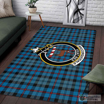 MacCorquodale (McCorquodale) Tartan Area Rug with Family Crest