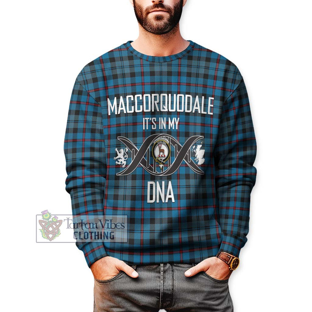 MacCorquodale (McCorquodale) Tartan Sweatshirt with Family Crest DNA In Me Style Unisex - Tartanvibesclothing Shop