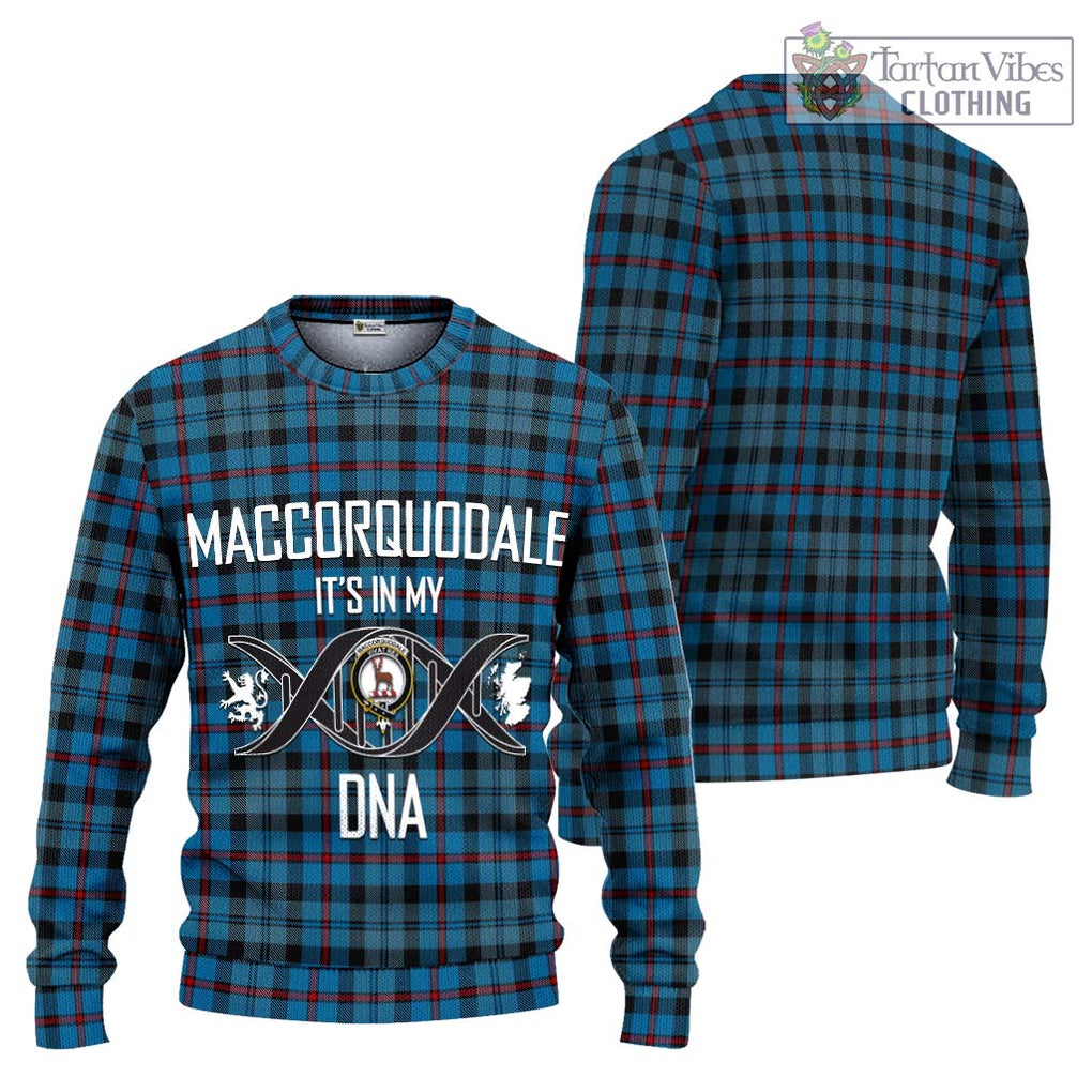 MacCorquodale (McCorquodale) Tartan Knitted Sweater with Family Crest DNA In Me Style Unisex - Tartanvibesclothing Shop