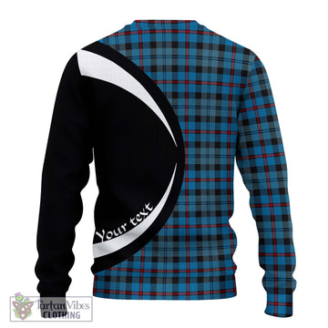 MacCorquodale (McCorquodale) Tartan Ugly Sweater with Family Crest Circle Style