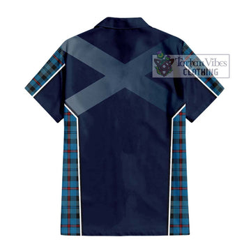 MacCorquodale (McCorquodale) Tartan Short Sleeve Button Shirt with Family Crest and Lion Rampant Vibes Sport Style