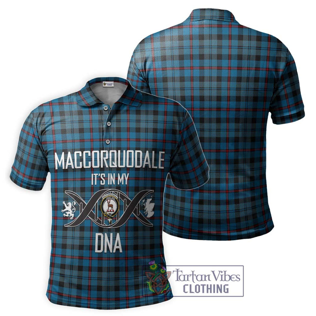 MacCorquodale (McCorquodale) Tartan Polo Shirt with Family Crest DNA In Me Style - Tartanvibesclothing Shop