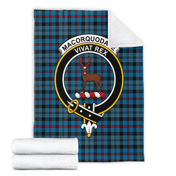 MacCorquodale (McCorquodale) Tartan Blanket with Family Crest