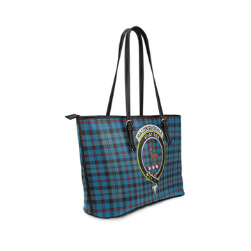 MacCorquodale (McCorquodale) Tartan Leather Tote Bag with Family Crest