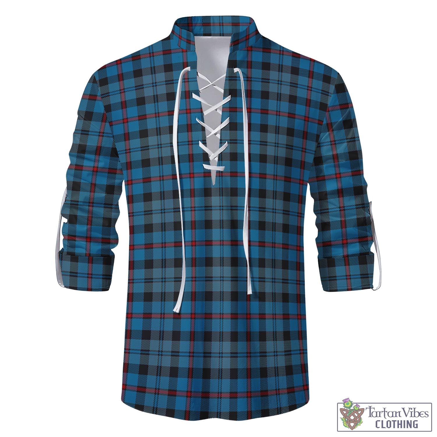 Tartan Vibes Clothing MacCorquodale Tartan Men's Scottish Traditional Jacobite Ghillie Kilt Shirt