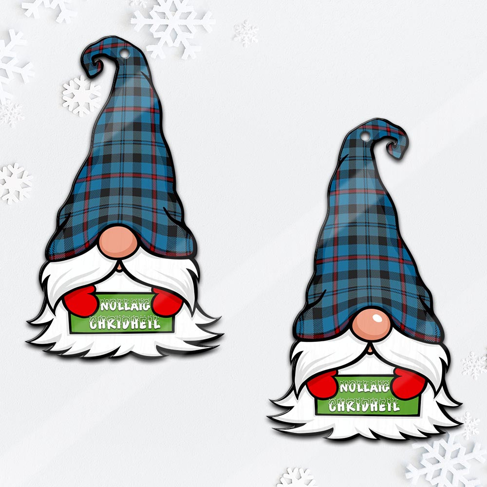 MacCorquodale (McCorquodale) Gnome Christmas Ornament with His Tartan Christmas Hat - Tartan Vibes Clothing