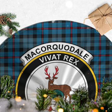 MacCorquodale (McCorquodale) Tartan Christmas Tree Skirt with Family Crest