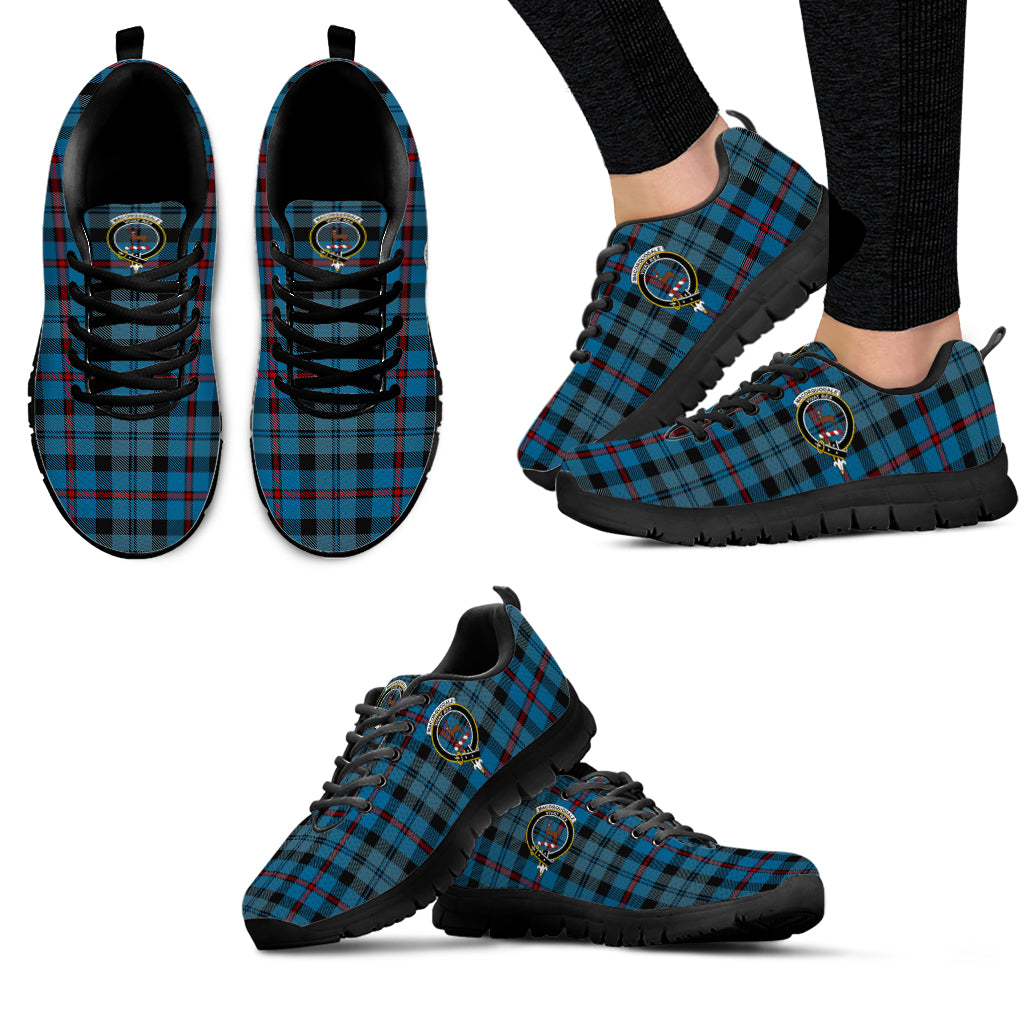 MacCorquodale (McCorquodale) Tartan Sneakers with Family Crest - Tartan Vibes Clothing